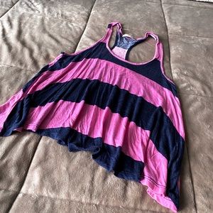 Striped Pink Crop Stop